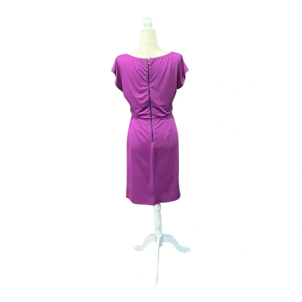 Vince Camuto Side Drape Cocktail Dress Purple Size 4 - Picture 11 of 11